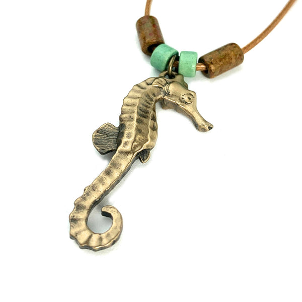 Seahorse Necklaces for Women- Bronze Sea Horse Jewelry for Women, Seahorse Gifts, Seahorse Charm, Seahorse Pendant