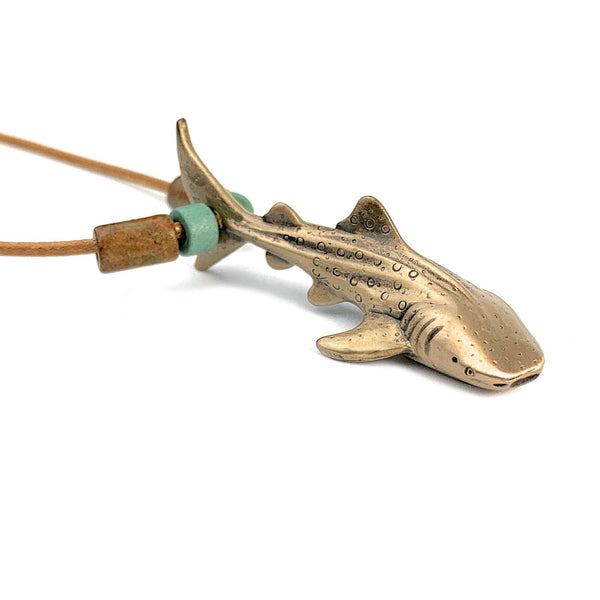 Whale Shark Necklace for Men and Women- Bronze Whale Shark Pendant for Men and Women, Shark Jewelry, Gifts for Shark Lovers, Sea Life Jewelry
