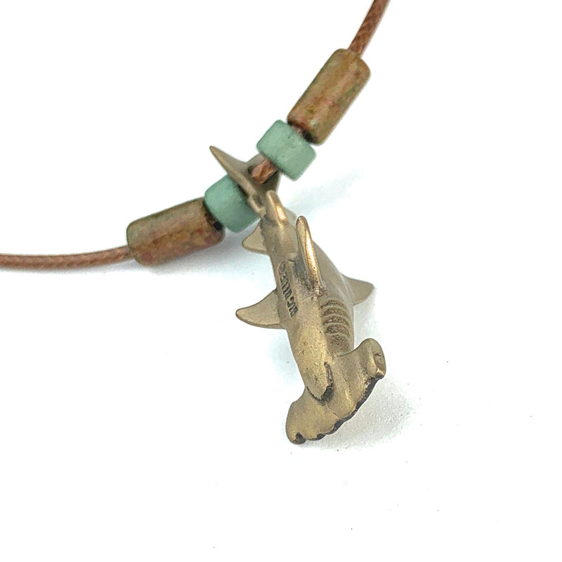 Shark Necklace for Men and Women- Bronze Hammerhead Shark Pendant for Men and Women, Shark Jewelry for Women, Gifts for Shark Lovers, Sea Life Jewelry