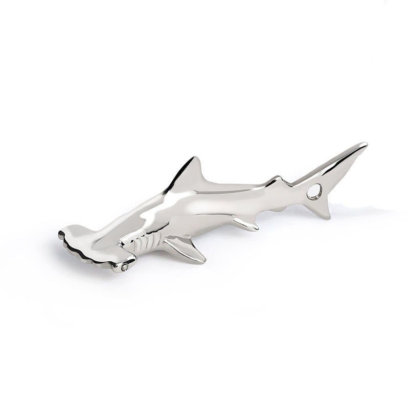 Shark Necklace for Men and Women- Sterling Silver Shark Pendant, Shark Jewelry, Gifts for Shark Lovers, Scuba Diving Gifts, Hammerhead Shark