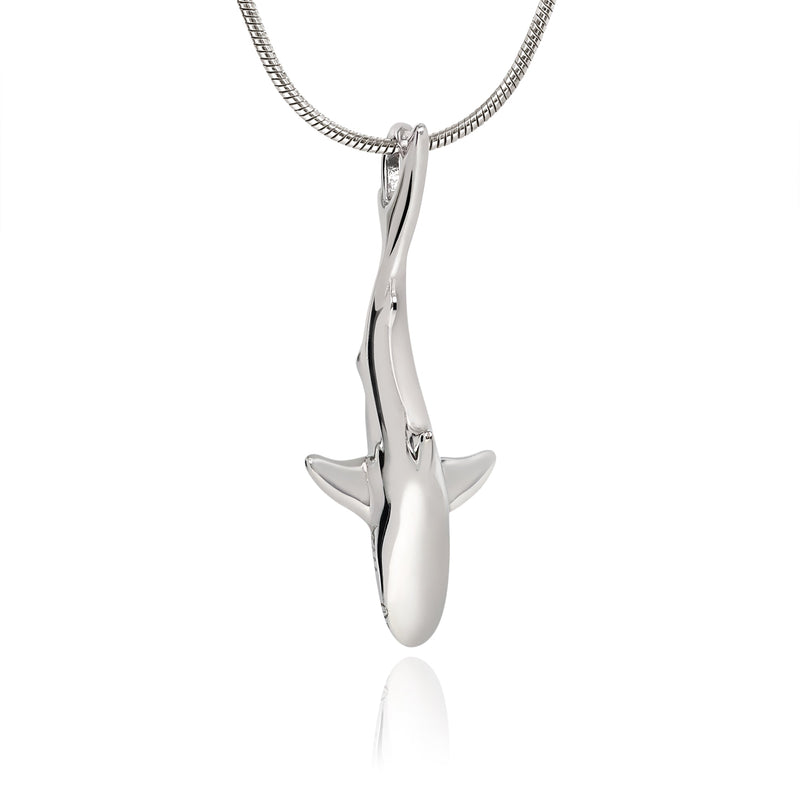 Reef Shark Necklace for Men and Women- Grey Reef Shark Charm Pendant, Gifts for Shark Lovers, Realistic Grey Reef Shark Charm, Sea Life Jewelry