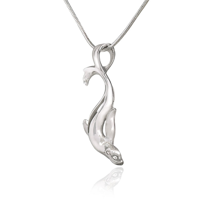 Sea Lion Necklace for Women Sterling Silver- Sea Lion Pendant, Sea Lion Charms, Beachy Necklaces, Sea Life Pendant Necklace, Sea Lion Gifts