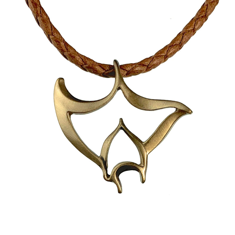 Manta Ray Necklace for Women and Men- Bronze Stingray Necklace for Women, Bronze Stingray Pendant, Stingray Jewelry, Manta Ray Pendant, Scuba Jewelry