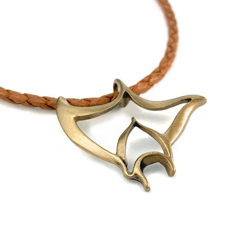 Manta Ray Necklace for Women and Men- Bronze Stingray Necklace for Women, Bronze Stingray Pendant, Stingray Jewelry, Manta Ray Pendant, Scuba Jewelry