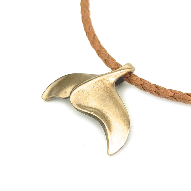 Whale Tail Necklace for Men and Women Bronze- Whale Tail Pendant, Whale Tail Jewelry, Whale Fluke Necklace, Whale Tail Pendant