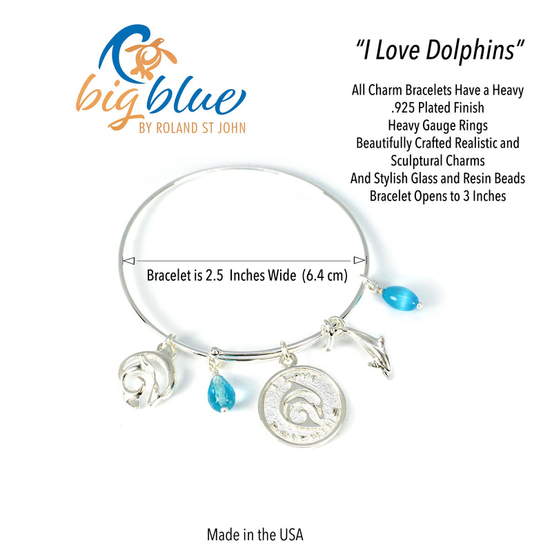 Dolphin Bracelet for Women, Dolphin Bangle Bracelet, Dolphin Charm Bracelet, Adjustable Dolphin Bracelet, Expandable Bracelet with Dolphin Charm