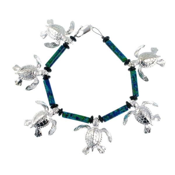 Ocean Theme Baby Sea Turtles Sea Life Charm Bracelet & Necklace