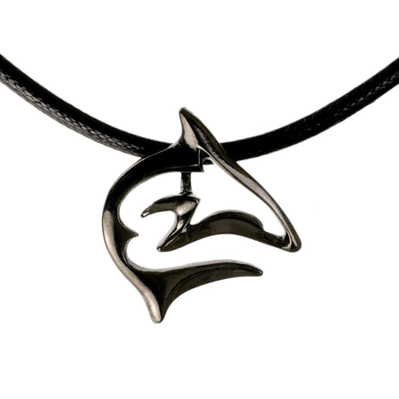 Shark Necklaces for Men and Women- Hematite Shark Pendant, Jet Black Shark Necklace, Hematite Necklaces, Gifts for Shark Lovers, Scuba Diving Gifts