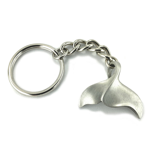 Whale Tail Keychain for Men and Women- Whale Tail Keychain Charm, Gift for Whale Watcher, Whale Fluke Keyring, Whale Tail Key Fob, Sea Life Keychain