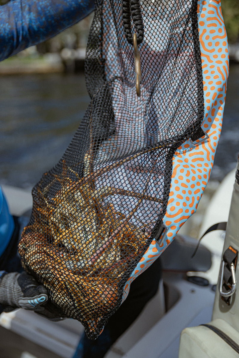 IST One-Hand Release Lobster Nylon and Mesh Game Bag for Spearfishing