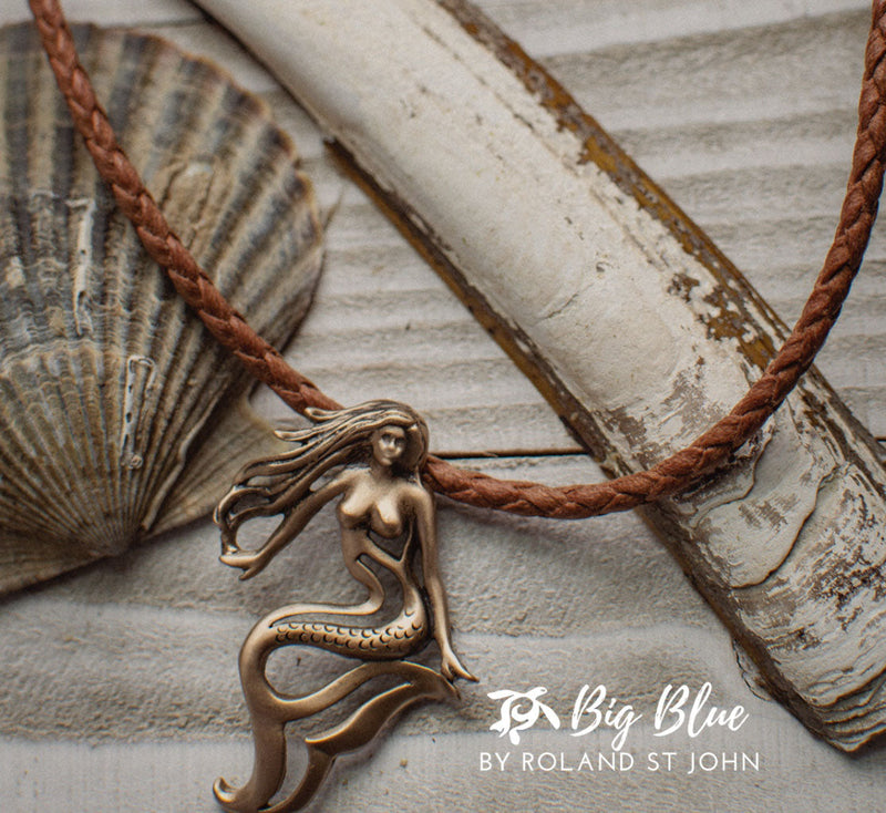 Mermaid Jewelry for Women Solid Bronze- Mermaid Necklaces for Women, Mermaid Gifts for Adults,Bronze Mermaid Necklace, Little Mermaid Gift Ideas