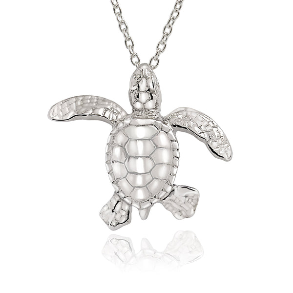 Turtle Necklace Sterling Silver- Miniature Turtle Pendant, Sea Turtle Gifts, Sterling Silver Turtle Charm Necklace, Gifts for Turtle Lovers