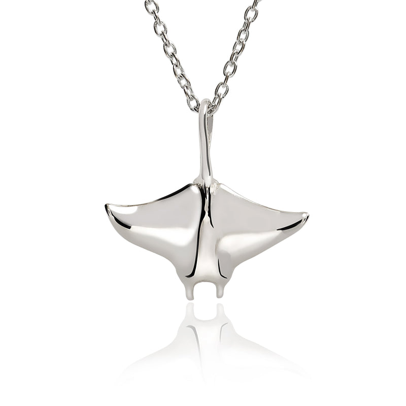 Stingray Necklaces for Women Sterling Silver- Manta Ray Necklace for Women, Stingray Charms, Small Manta Ray Necklaces