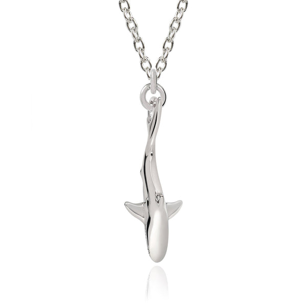 Shark Necklace for Woman and Teens Sterling Silver- Mini Shark Charm Sterling, Shark Charm, Mini Shark Pendant Sterling Silver