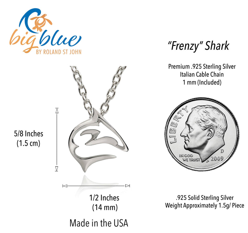 Shark Necklace for Women-Sterling Silver Shark Pendant, Shark Jewelry Gifts for Shark Lovers, Miniature Shark Pendant