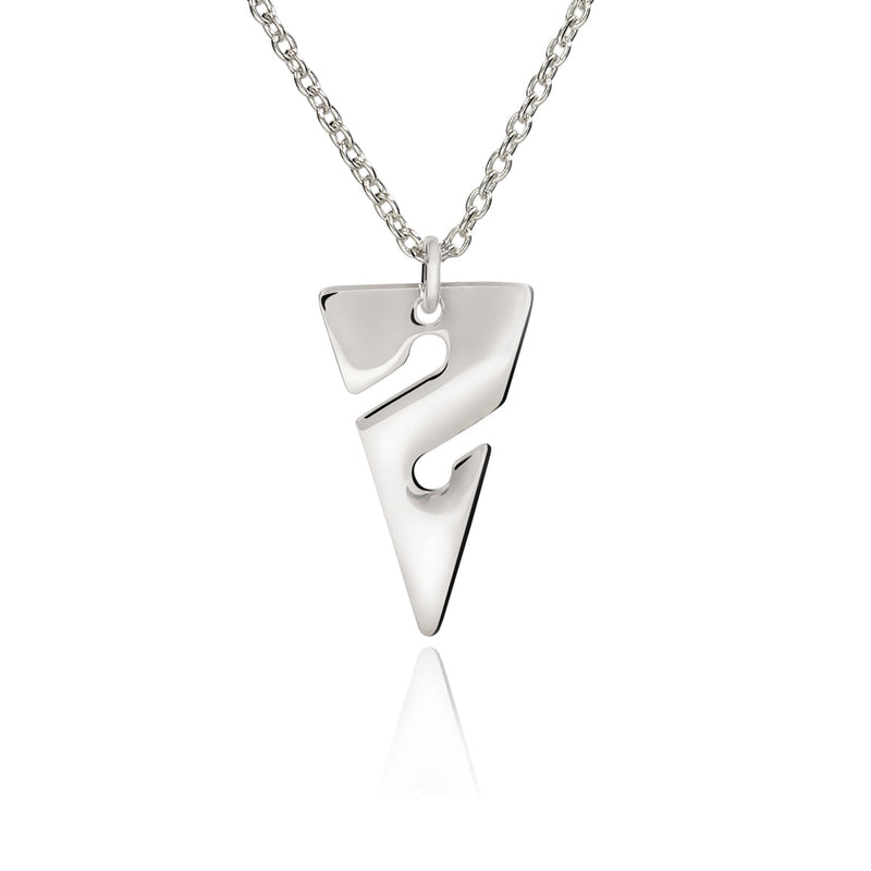 Cave Diver Line Arrow Necklace Sterling Silver with Sterling Chain, Gifts for Scuba Divers