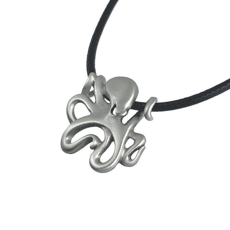 Octopus Necklace Pewter Pendant- Octopus Gift for Women and Men, Octopus Necklaces, Gift for Octopus Lover, Sea Life Jewelry for Divers, Octopus Charm