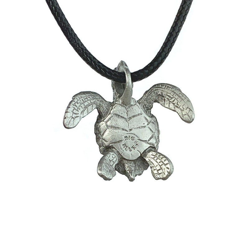 Sea Turtle Necklace Pendant with Dive Flag-  Dive Flag Sea Turtle Gifts, Dive Turtle Necklaces, Diving Gifts for Turtle Lovers, Jewelry for Divers