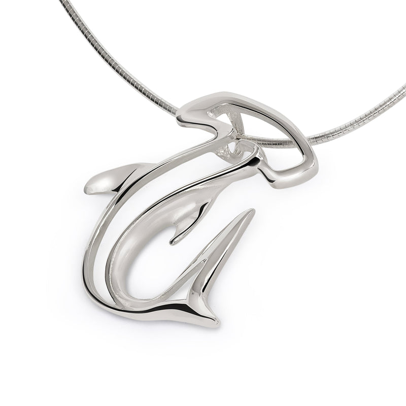 Shark Necklace for Men and Women-Sterling Silver Hammerhead Shark Pendant for Women, Shark Charm 925, Shark Jewelry for Women, Gifts for Shark Lovers