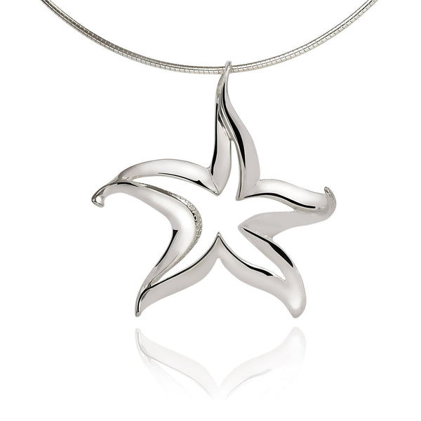 Starfish Necklace Sterling Silver for Women- Sea Star Pendants, Starfish Jewelry for Women, Sea Star Jewelry Sterling Silver, Beachy Necklaces