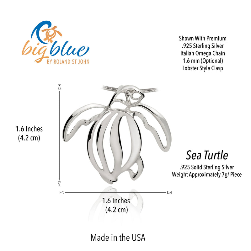 Sea Turtle Necklaces Sterling Silver- Turtle Gifts for Women, Honu Turtle Necklaces, Gifts for Turtle Lovers, Sea Life Jewelry