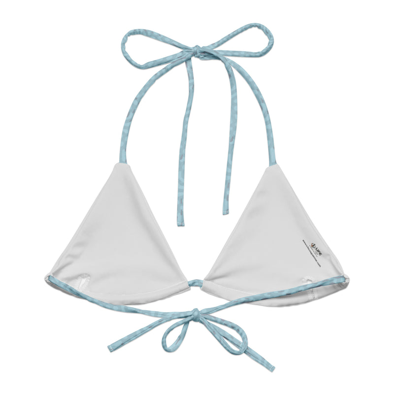 Women's ADAPT - String Bikini Top - Keys Blue | Shark Grey