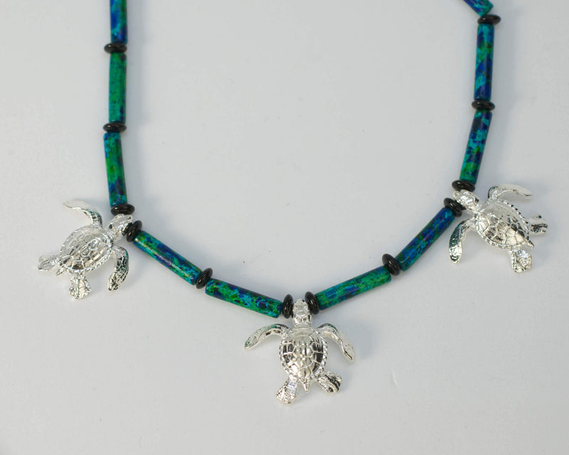 Ocean Theme Baby Sea Turtles Sea Life Charm Necklace