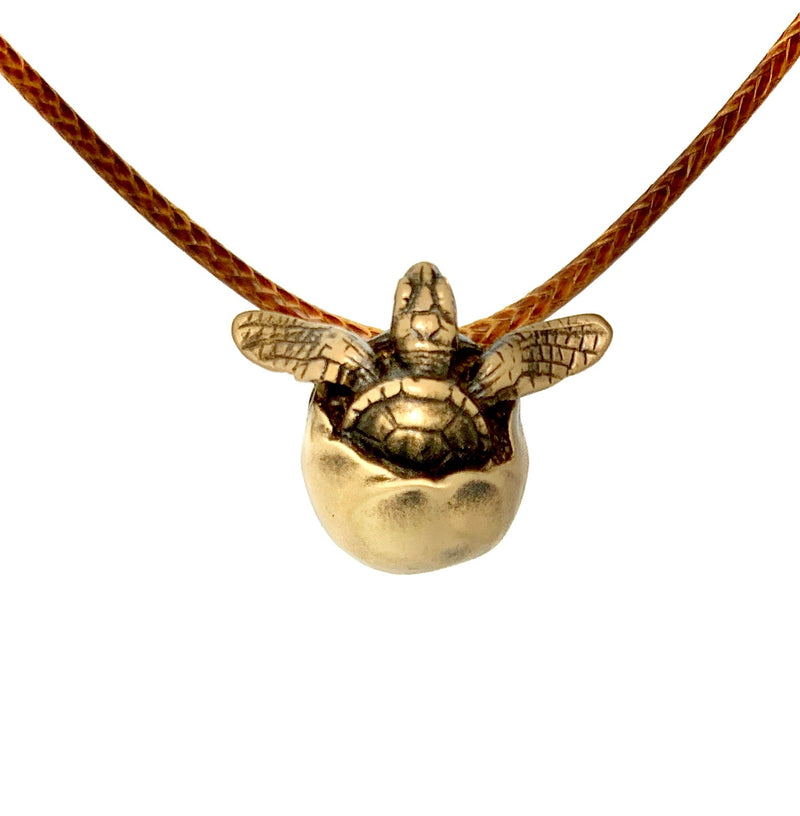 Baby Sea Turtle Necklace Antique Bronze- Hatchling Sea Turtle Necklace for Women - Turtle Pendant - Hatchling Charm -Unique Gifts for Turtle Lover