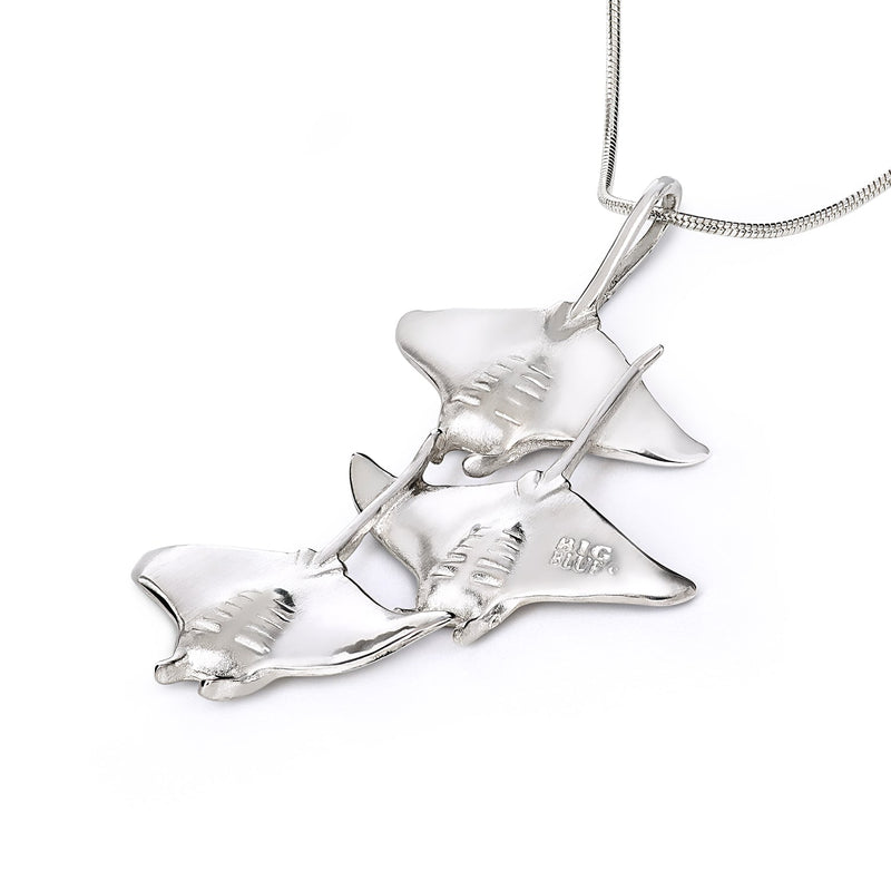 Stingray Necklace Sterling Silver- Manta Ray Necklace, Stingray Jewelry, Manta Ray Pendant, Scuba Diving Jewelry, Ocean Inspired Fine Jewelry
