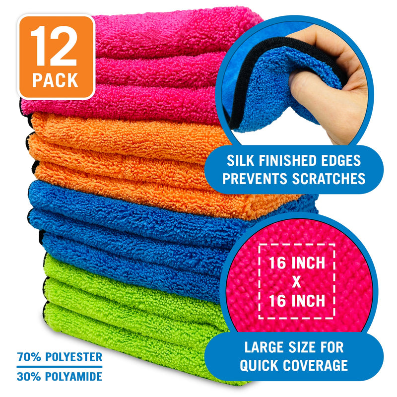 Microfiber Cloth Set 12Pk