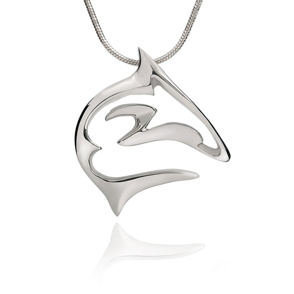 Shark Necklace for Men and Women-Sterling Silver Shark Pendant, Shark Charm 925, Shark Jewelry For Women, Gifts for Shark Lovers