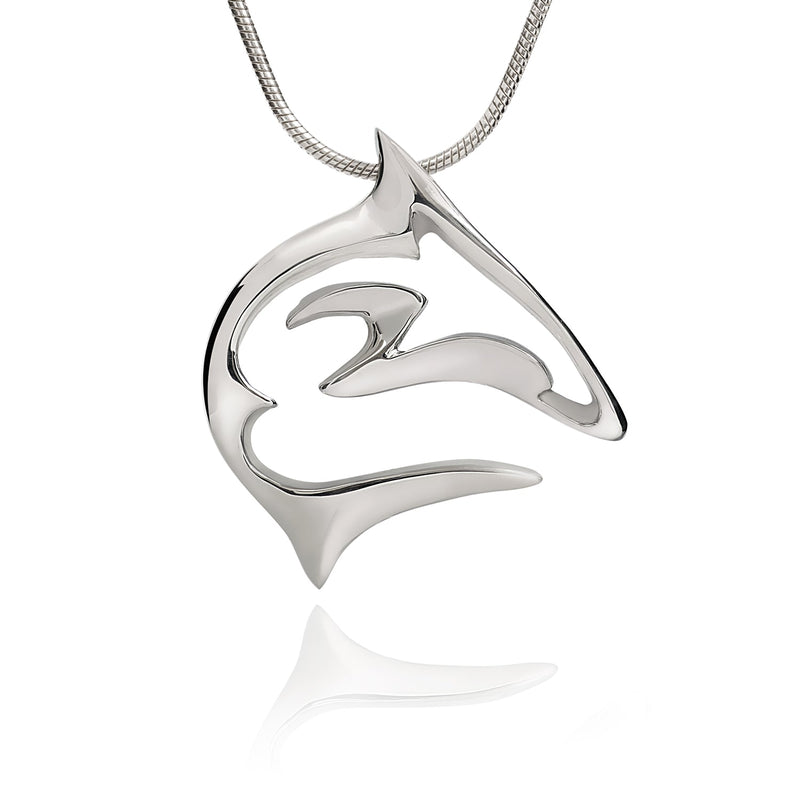 Shark Necklace for Men and Women-Sterling Silver Shark Pendant, Shark Charm 925, Shark Jewelry For Women, Gifts for Shark Lovers