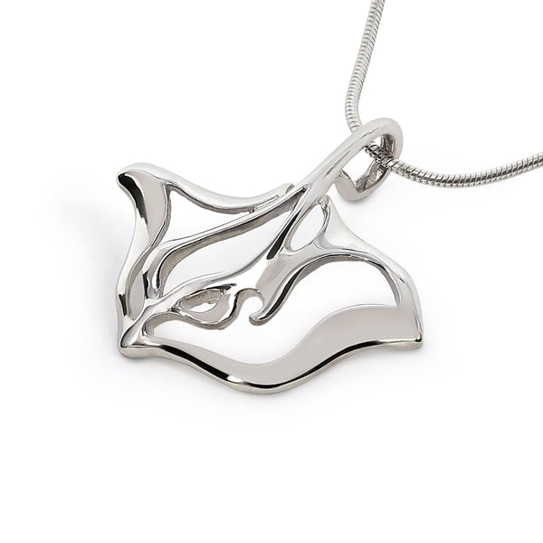 Stingray Necklace Sterling Silver- Manta Ray Necklace for Women, Stingray Jewelry, Scuba Diving Jewelry, Ocean Fine Jewelry