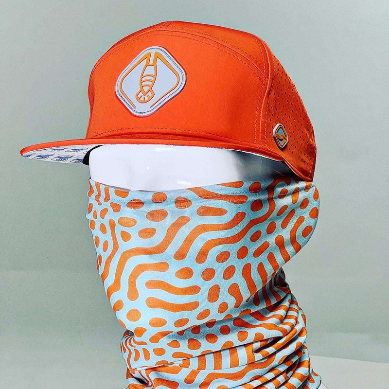 Lobster League Gear Face Guard (Light Blue and Orange)