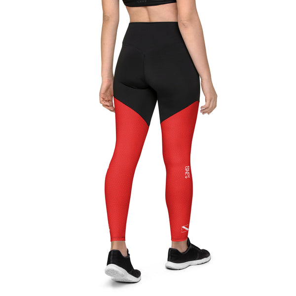 Life League Gear - Dive - Women's Leggings with Pockets (Red/Black A